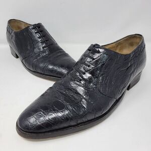Artioli Star Genuine Alligator Men's Dress Shoe's Size 9 Hand Made in Italy